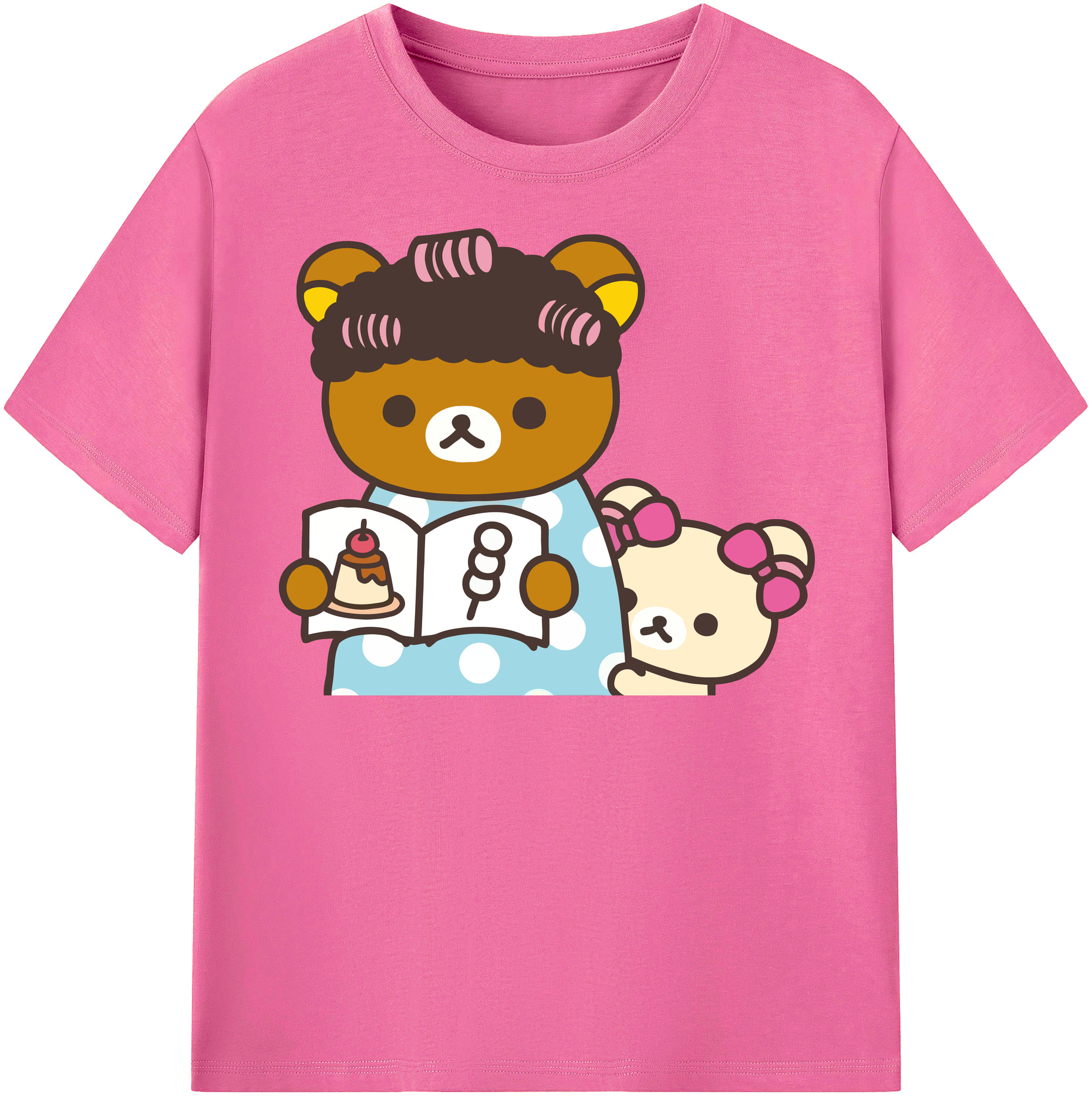 （画像用） リラックマ リラックマ キイロイトリ Rilakkuma Korilakkuma Kiiroitori レディースカジュアルプリントTシャツ（綿100％）
